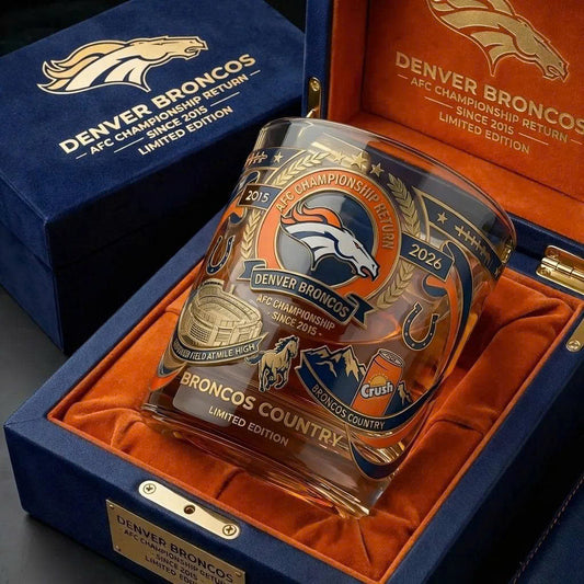 Denver Broncos "AFC Return" Limited Edition Glass